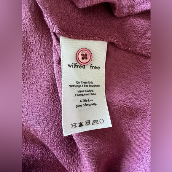 ARITZIA WILFRED FREE Shawna Blouse Button Up Lapel Shirt Dusty Rose XXS - Picture 7 of 11